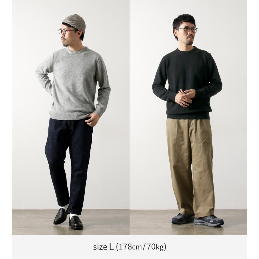 MOONCASTLE（ムーンキャッスル） カシミア シルク ラムウール クルーネックニット / メンズ 長袖 日本製 | MOONCASTLE | 07