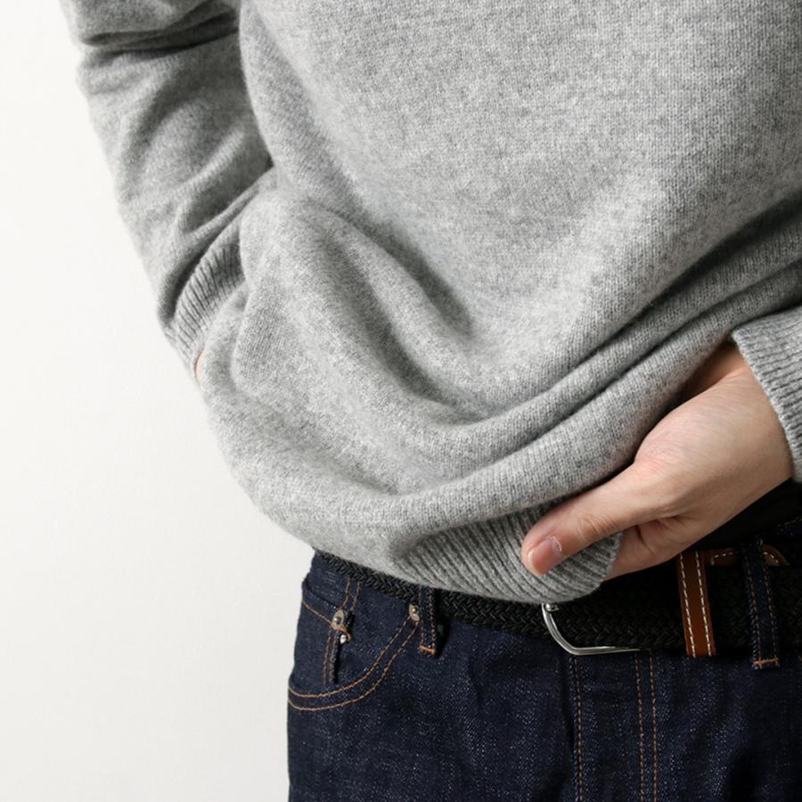 MOONCASTLE（ムーンキャッスル） カシミア シルク ラムウール クルーネックニット / メンズ 長袖 日本製 | MOONCASTLE | 08