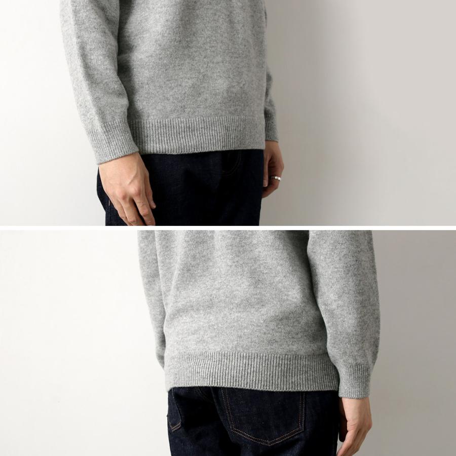 MOONCASTLE（ムーンキャッスル） カシミア シルク ラムウール クルーネックニット / メンズ 長袖 日本製 | MOONCASTLE | 11