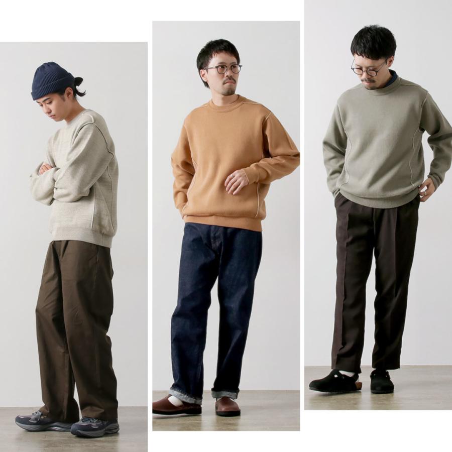 UNDYED（アンダイド） ニット ダブルフェイス トリムクルー カラード オーガニックコットン / スウェット クルーネック メンズ | UNDYED | 16