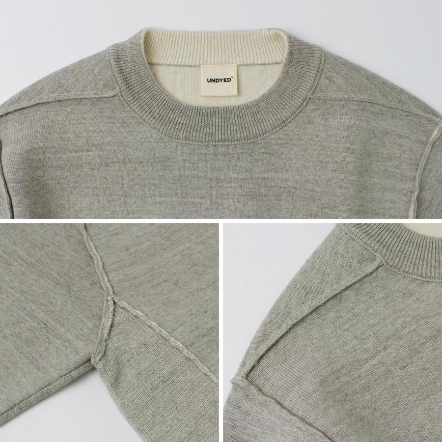 UNDYED（アンダイド） ニット ダブルフェイス トリムクルー カラード オーガニックコットン / スウェット クルーネック メンズ | UNDYED | 17