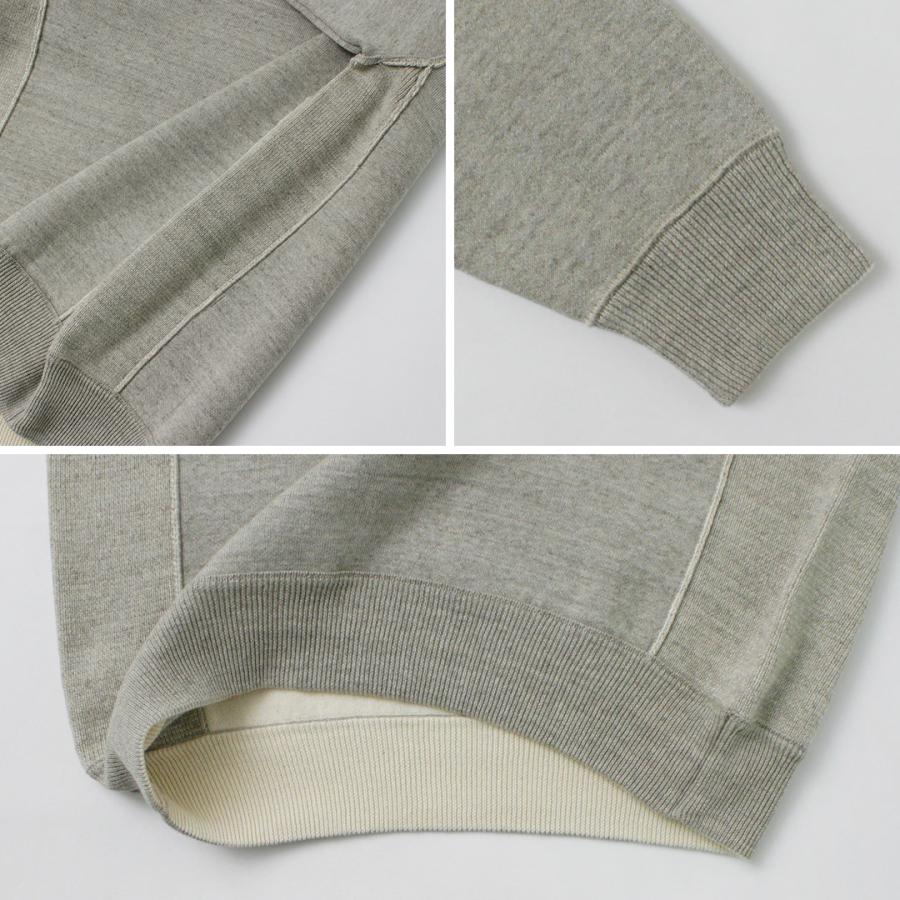 UNDYED（アンダイド） ニット ダブルフェイス トリムクルー カラード オーガニックコットン / スウェット クルーネック メンズ | UNDYED | 18