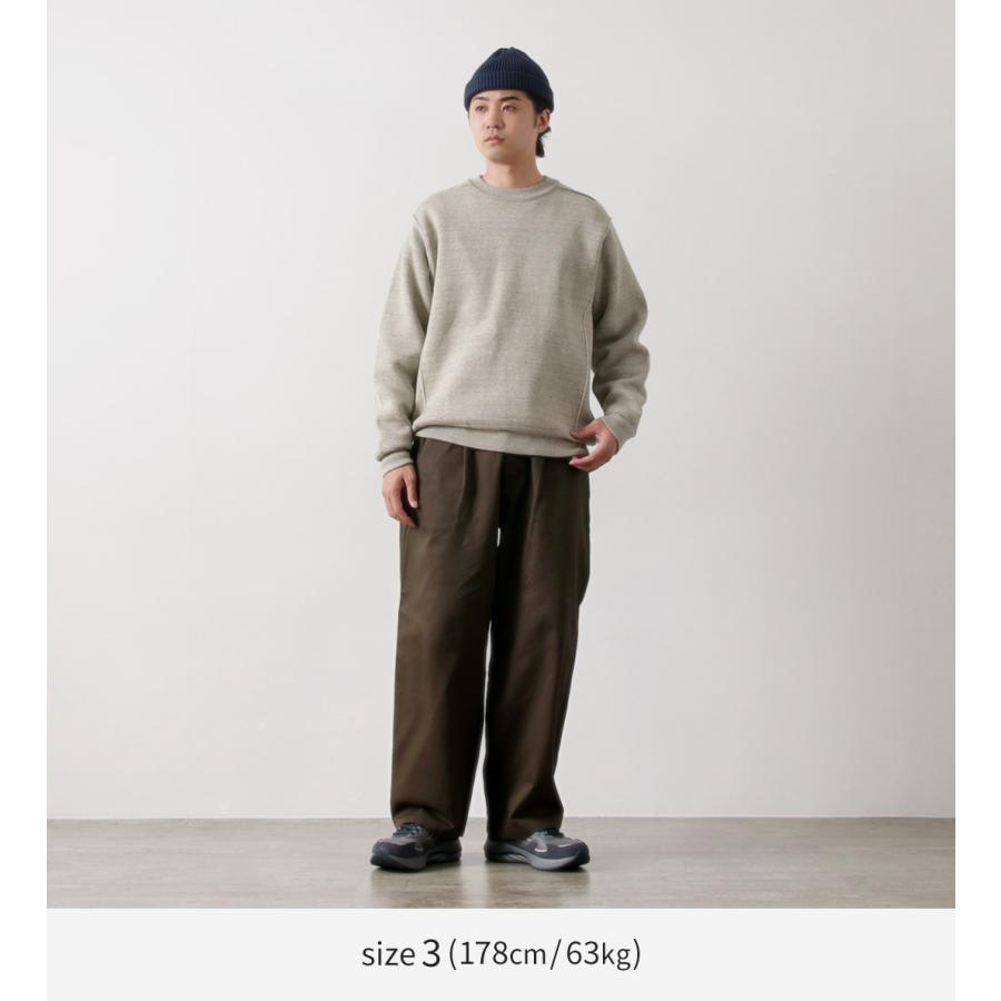 UNDYED（アンダイド） ニット ダブルフェイス トリムクルー カラード オーガニックコットン / スウェット クルーネック メンズ | UNDYED | 06