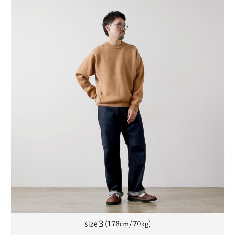 UNDYED（アンダイド） ニット ダブルフェイス トリムクルー カラード オーガニックコットン / スウェット クルーネック メンズ | UNDYED | 07