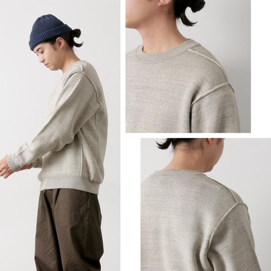 UNDYED（アンダイド） ニット ダブルフェイス トリムクルー カラード オーガニックコットン / スウェット クルーネック メンズ | UNDYED | 12