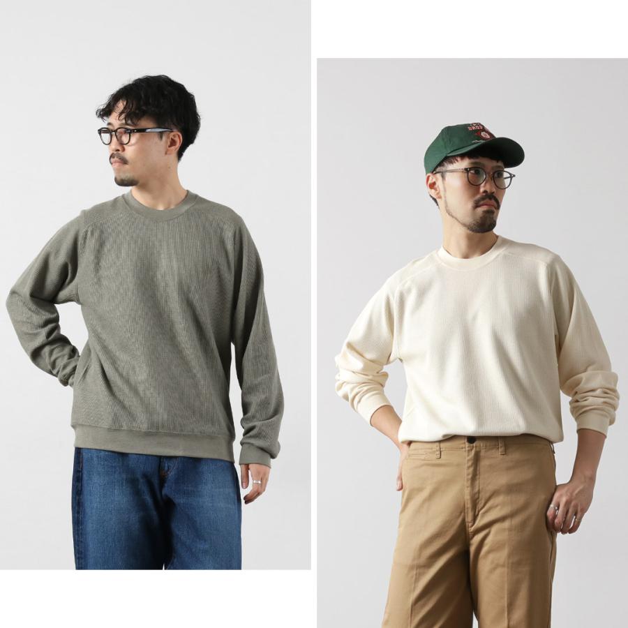 UNDYED（アンダイド） ワッフル スウェット カラード オーガニックコットン / メンズ Tシャツ 長袖 日本製 ロンT カットソー | UNDYED | 16