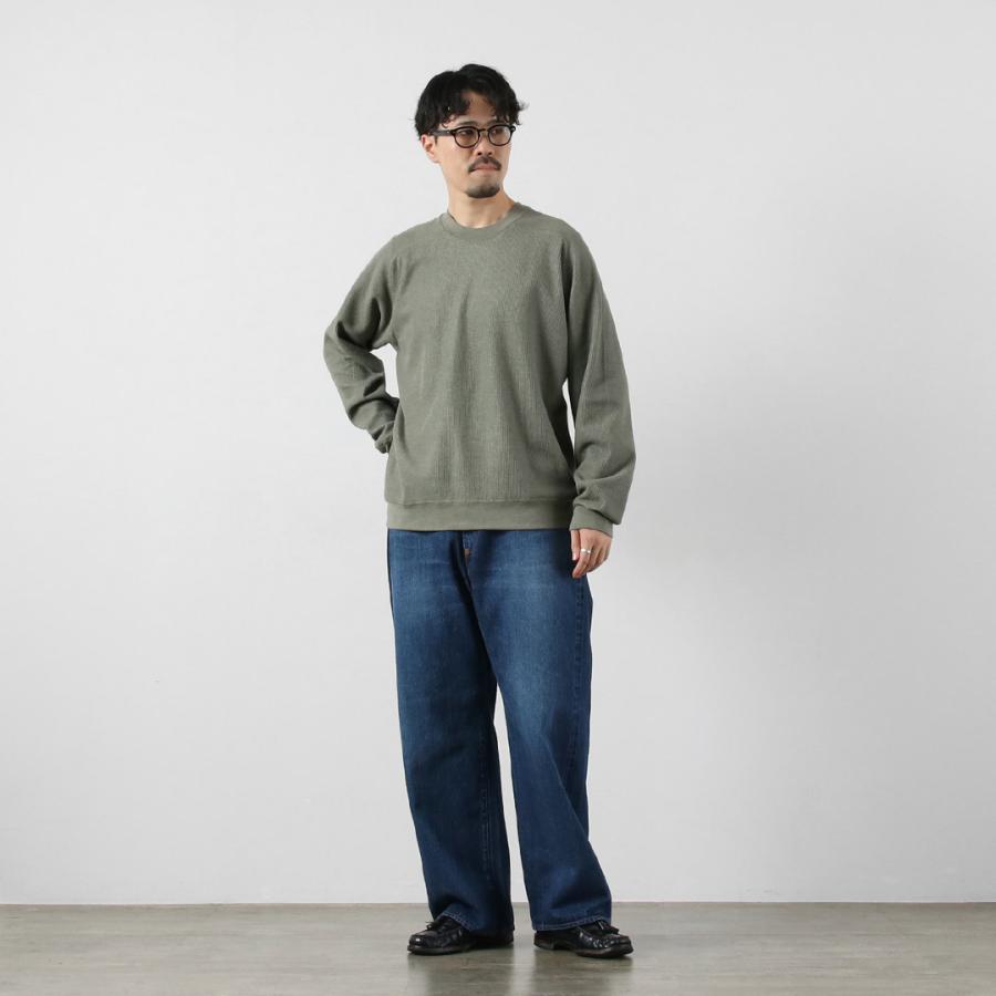 UNDYED（アンダイド） ワッフル スウェット カラード オーガニックコットン / メンズ Tシャツ 長袖 日本製 ロンT カットソー | UNDYED | 07
