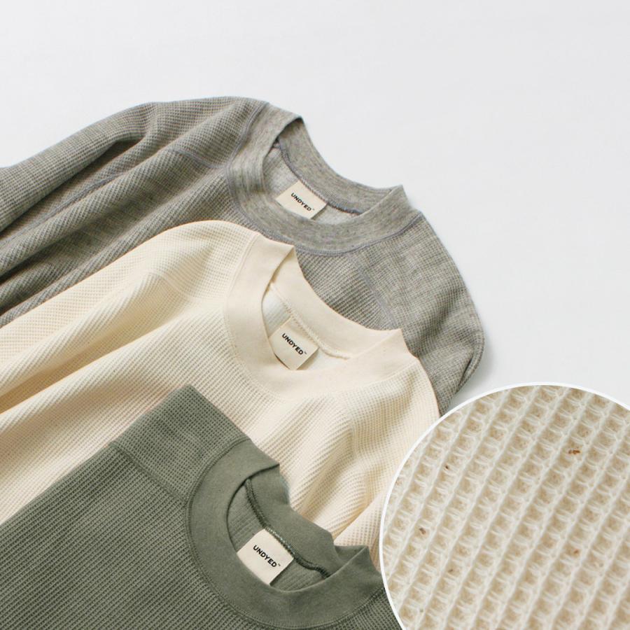 UNDYED（アンダイド） ワッフル スウェット カラード オーガニックコットン / メンズ Tシャツ 長袖 日本製 ロンT カットソー | UNDYED | 09