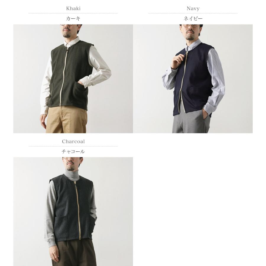 RE MADE IN TOKYO JAPAN ウールカシミア カルゼ クルーベスト / メンズ トップス 日本製 | Re made in tokyo japan | 04