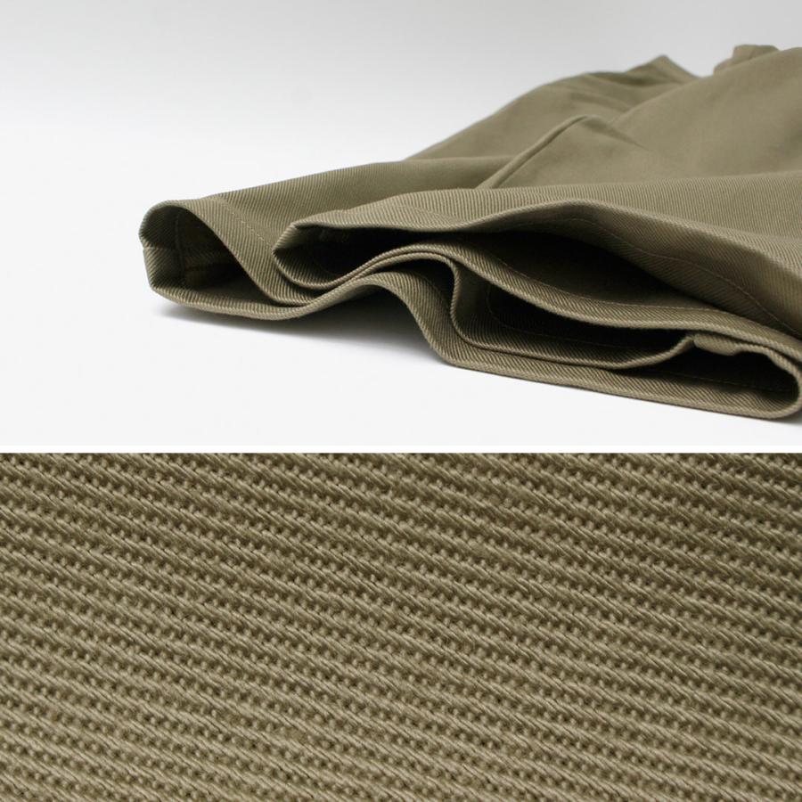 RE MADE IN TOKYO JAPAN（アールイー） コットンハードカルゼ タックワイドパンツ / ボトムス ウエストゴム テーパード 3324A-BT | Re made in tokyo japan | 09