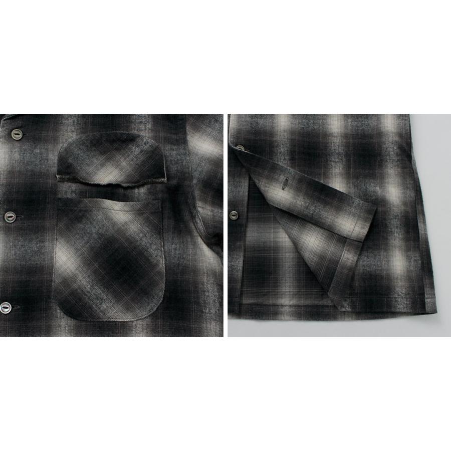 FOB FACTORY（FOBファクトリー） F3505 ネルオープンカラーシャツ