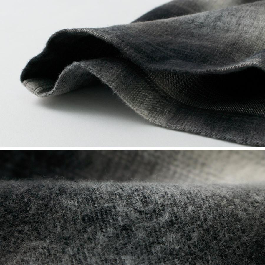 FOB FACTORY（FOBファクトリー） F3505 ネルオープンカラーシャツ / メンズ 長袖 柄 オンブレチェック コットン | FOB FACTORY | 07