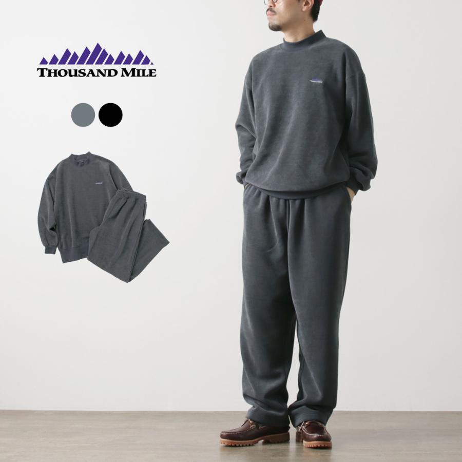 THOUSAND MILE（サウザンドマイル） ニットフリース モック＆ロングパンツ セットアップ / スウェット 裏起毛 イージーパンツ | THOUSAND MILE
