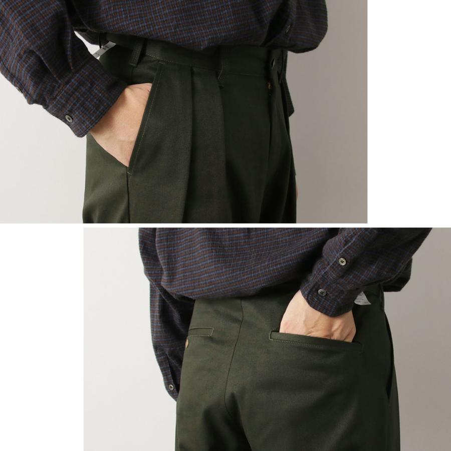UNIVERSAL OVERALL（ユニバーサルオーバーオール） ヘリテージ T/C リラックス 2タックトラウザー STONE CARVER | UNIVERSAL OVERALL | 14