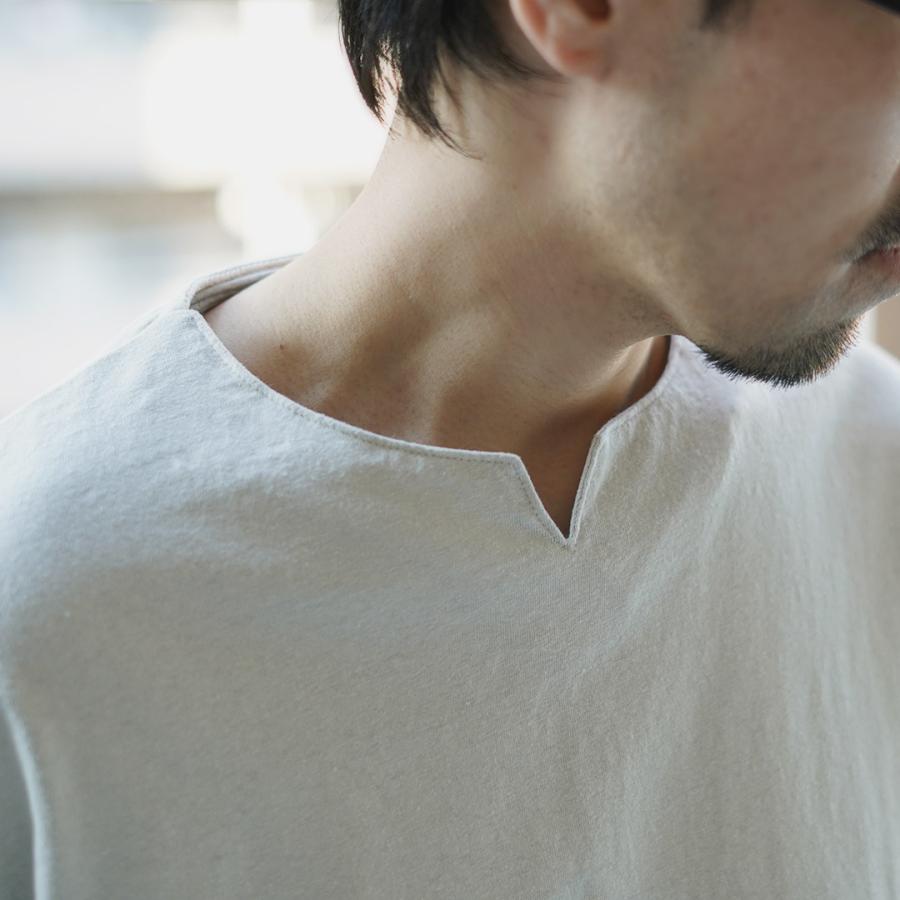 KEMA DESIGNS（ケマデザインズ） ヘンプコットン キーネックTシャツ 日本製 / メンズ カットソー Hemp/Cotton Key-Neck Tee | kema designs | 16