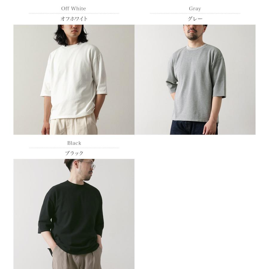 ROCOCO（ロココ） 鹿の子 7分袖Tシャツ / メンズ トップス カットソー 半端丈 七分 綿100 日本製 Seed Stitch 3/4 Sleeve Tee | ROCOCO | 04