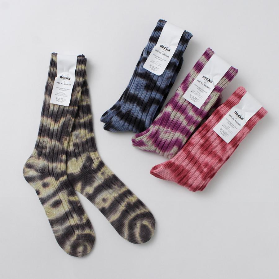 DECKA QUALITY SOCKS（デカ） ヘビーウエイト タイダイソックス / メンズ 靴下 厚手 クルーソックス 日本製 SHOWATABE | decka Quality socks | 06