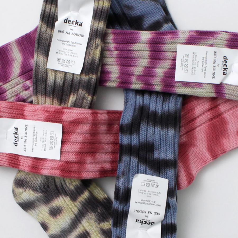 DECKA QUALITY SOCKS（デカ） ヘビーウエイト タイダイソックス / メンズ 靴下 厚手 クルーソックス 日本製 SHOWATABE | decka Quality socks | 07