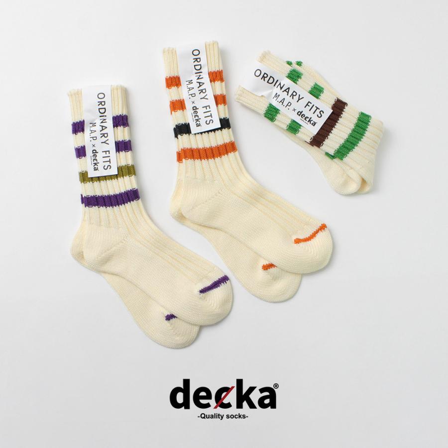 DECKA QUALITY SOCKS（デカ）M.A.P ヘビーウエイト ラインソックス / ユニセックス 靴下 ボーダー 日本製 SHOWATABE | decka Quality socks