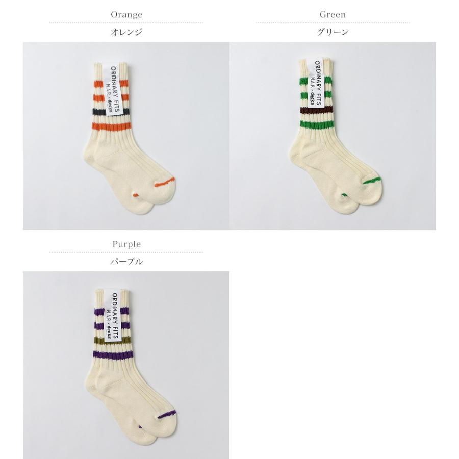 DECKA QUALITY SOCKS（デカ）M.A.P ヘビーウエイト ラインソックス / ユニセックス 靴下 ボーダー 日本製 SHOWATABE | decka Quality socks | 04