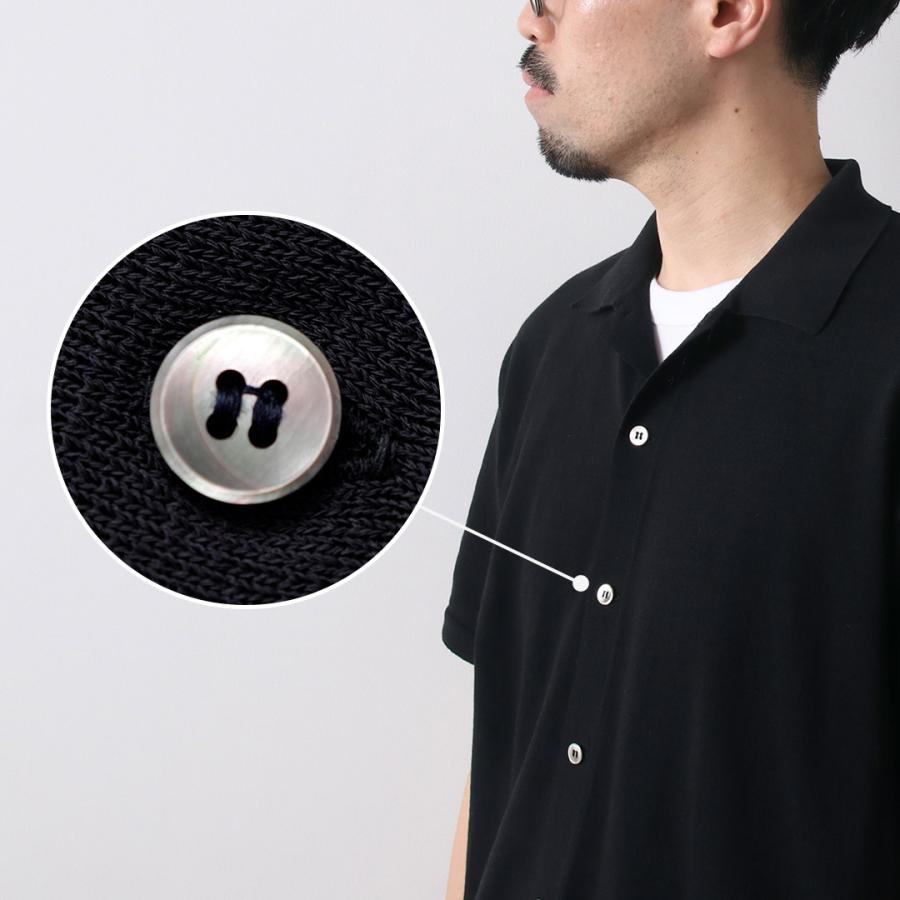 MOONCASTLE（ムーンキャッスル） アイスコットン オープンカラー ニットシャツ 半袖 / サマーニット メンズ 日本製 接触冷感 | MOONCASTLE | 15