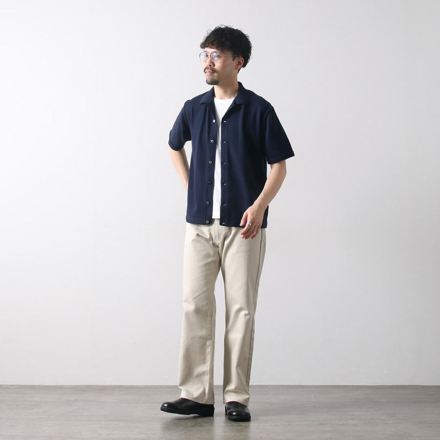 MOONCASTLE（ムーンキャッスル） アイスコットン オープンカラー ニットシャツ 半袖 / サマーニット メンズ 日本製 接触冷感 | MOONCASTLE | 17