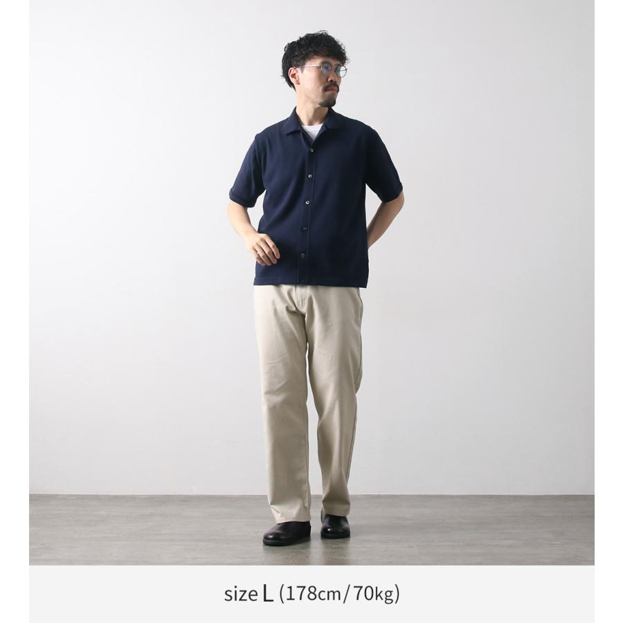 MOONCASTLE（ムーンキャッスル） アイスコットン オープンカラー ニットシャツ 半袖 / サマーニット メンズ 日本製 接触冷感 | MOONCASTLE | 06