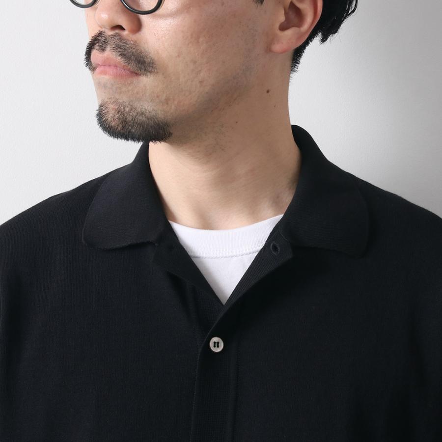 MOONCASTLE（ムーンキャッスル） アイスコットン オープンカラー ニットシャツ 半袖 / サマーニット メンズ 日本製 接触冷感 | MOONCASTLE | 11