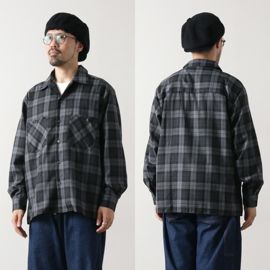 ROCOCO（ロココ） ウール オープンカラーシャツ / メンズ オンブレ タータン チェック 柄 長袖 開襟 日本製 | ROCOCO | 15