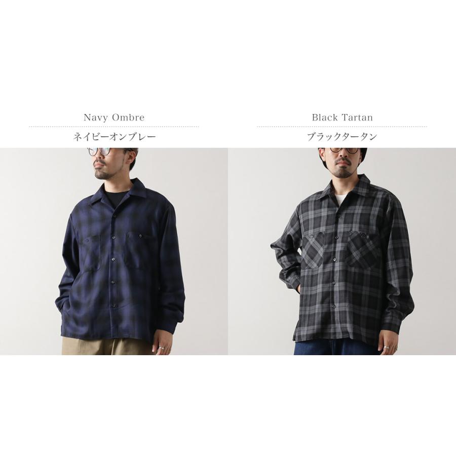 ROCOCO（ロココ） ウール オープンカラーシャツ / メンズ オンブレ タータン チェック 柄 長袖 開襟 日本製 | ROCOCO | 03