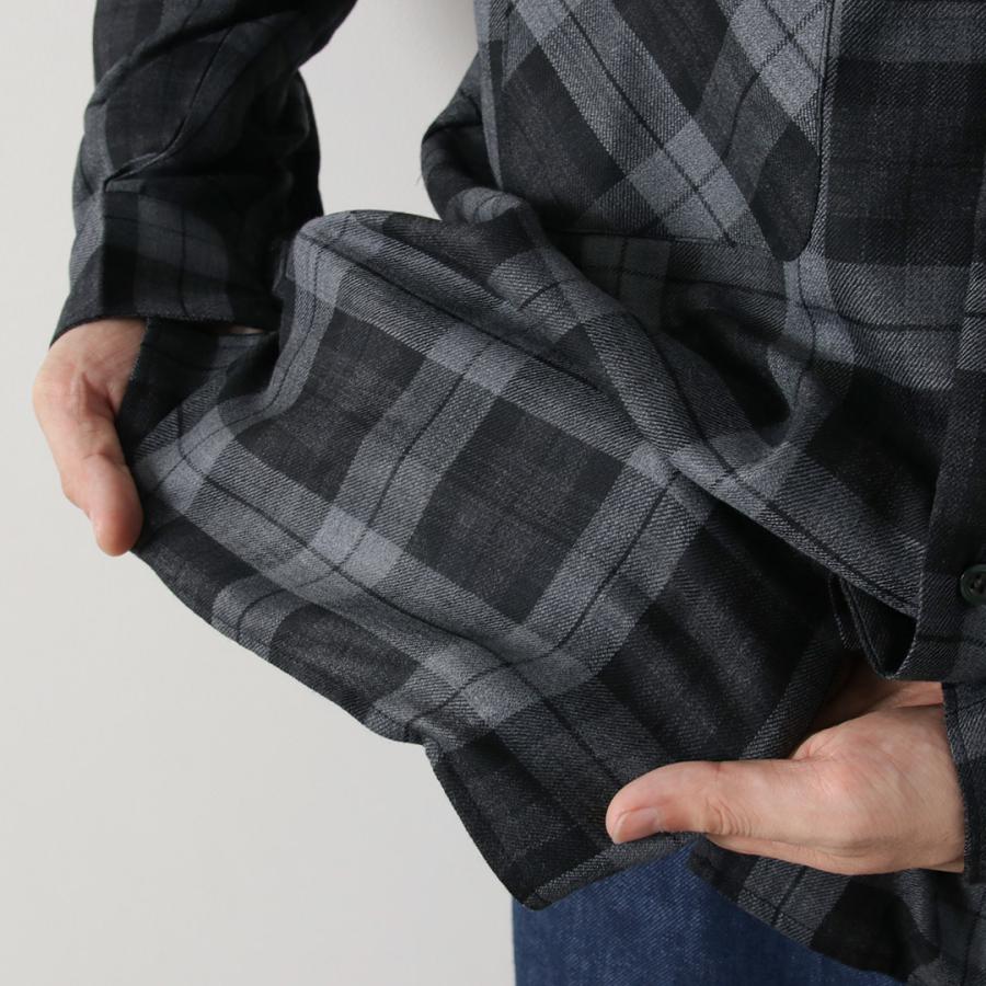 ROCOCO（ロココ） ウール オープンカラーシャツ / メンズ オンブレ タータン チェック 柄 長袖 開襟 日本製 | ROCOCO | 08