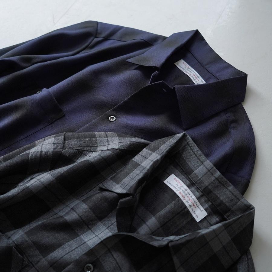 ROCOCO（ロココ） ウール オープンカラーシャツ / メンズ オンブレ タータン チェック 柄 長袖 開襟 日本製 | ROCOCO | 09