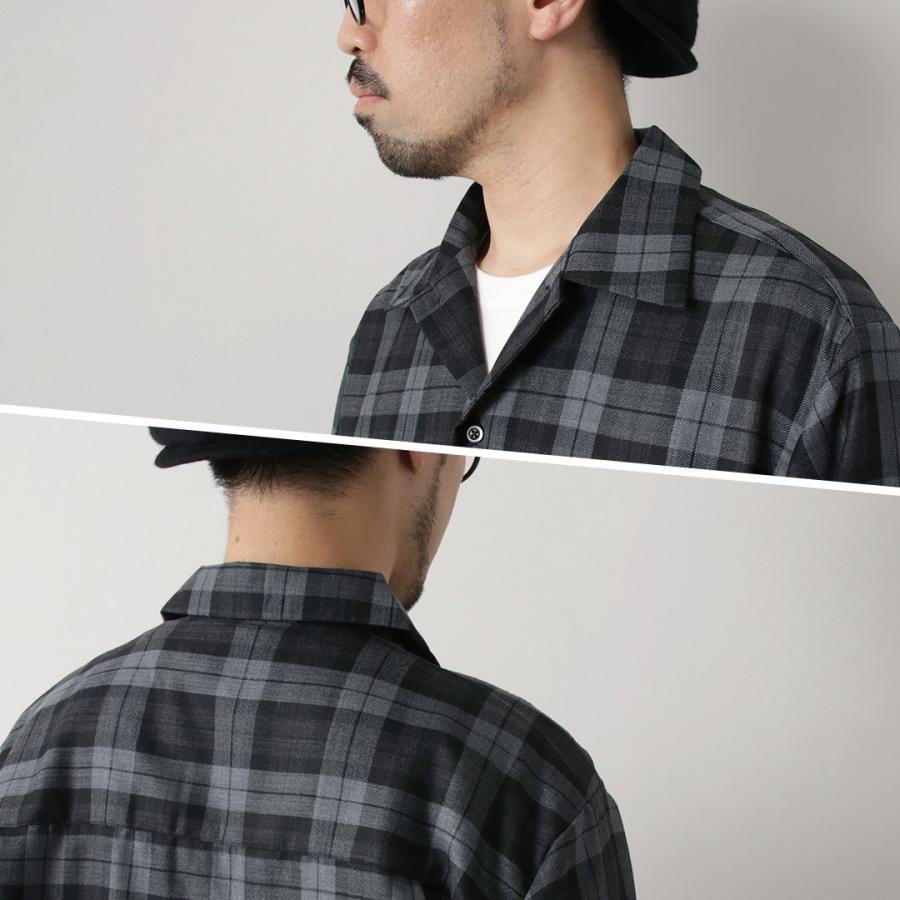 ROCOCO（ロココ） ウール オープンカラーシャツ / メンズ オンブレ タータン チェック 柄 長袖 開襟 日本製 | ROCOCO | 10