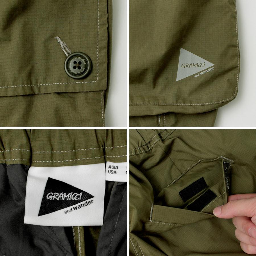 AND WANDER（アンドワンダー） グラミチ ミリタリーワイドパンツ / 撥水 メンズ ボトムス イージーパンツ ウエストゴム 総ゴム | and wander | 16