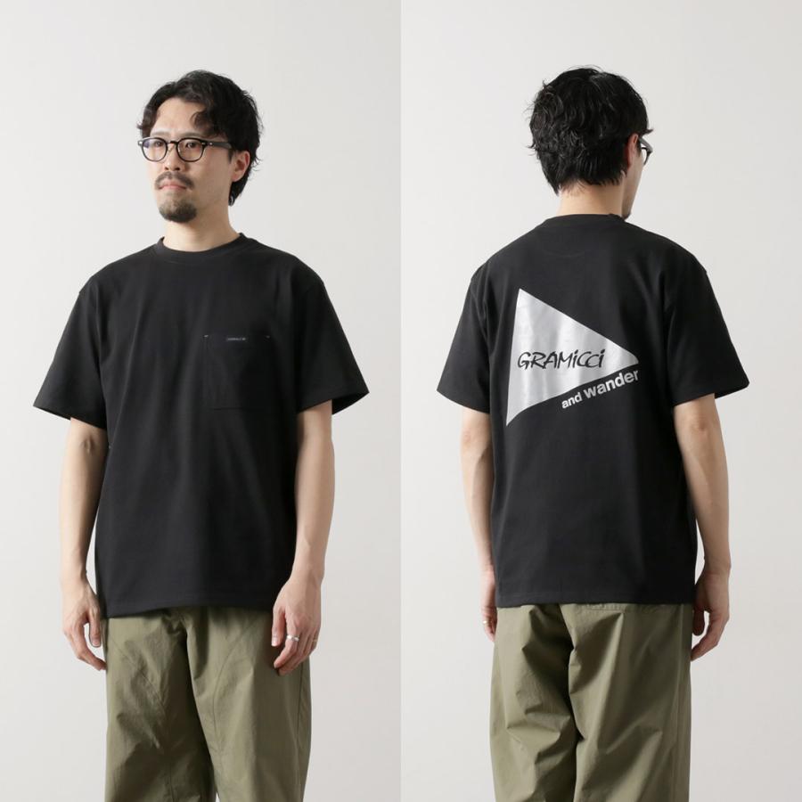 AND WANDER（アンドワンダー） グラミチ バックプリント TEE / Tシャツ COOL MAX 半袖 クルーネック 吸水速乾 ストレッチ アウトドア | and wander | 14