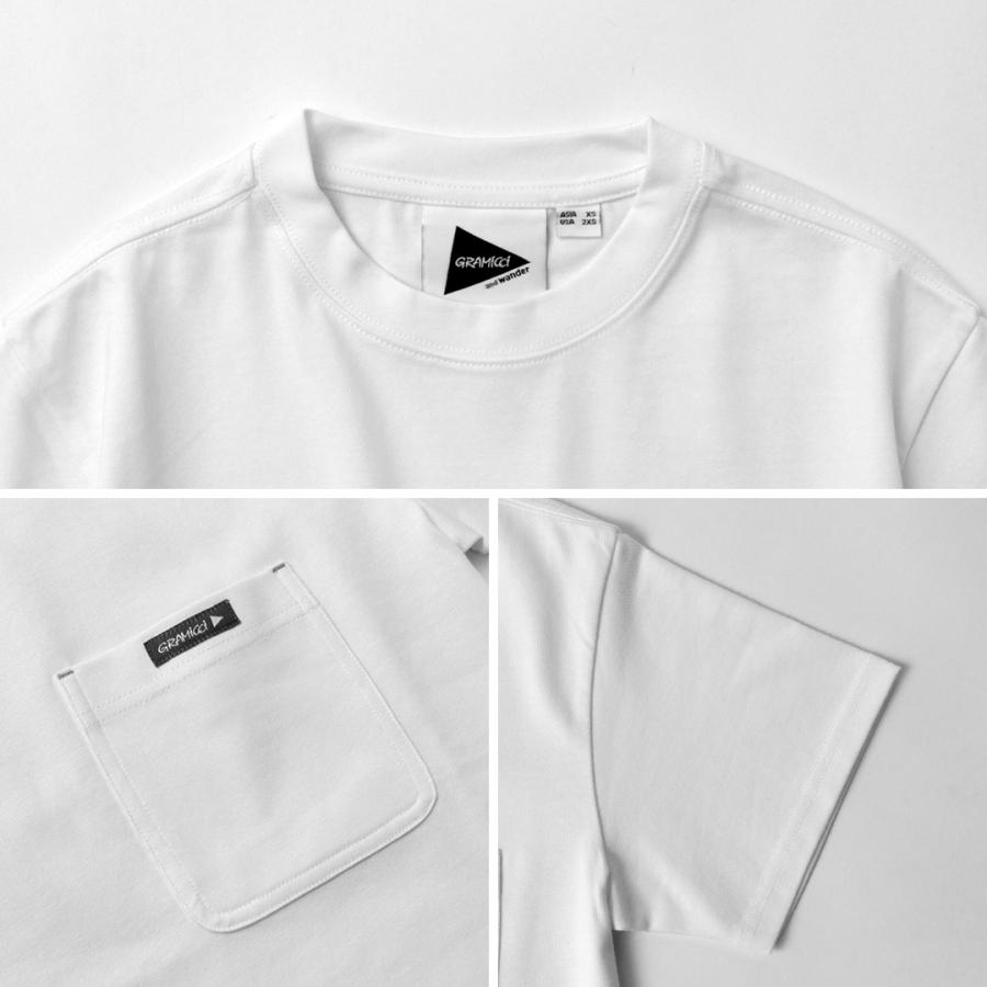 AND WANDER（アンドワンダー） グラミチ バックプリント TEE / Tシャツ COOL MAX 半袖 クルーネック 吸水速乾 ストレッチ アウトドア | and wander | 17