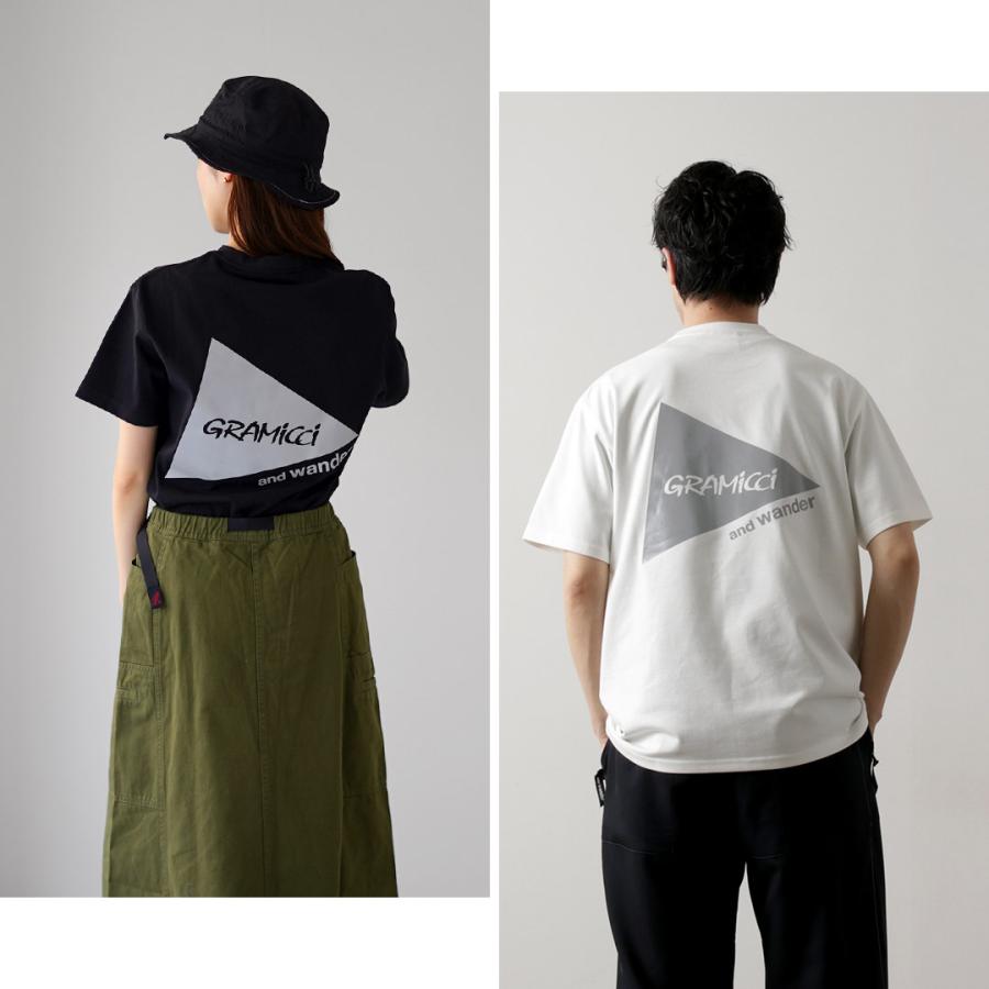 AND WANDER（アンドワンダー） グラミチ バックプリント TEE / Tシャツ COOL MAX 半袖 クルーネック 吸水速乾 ストレッチ アウトドア | and wander | 09