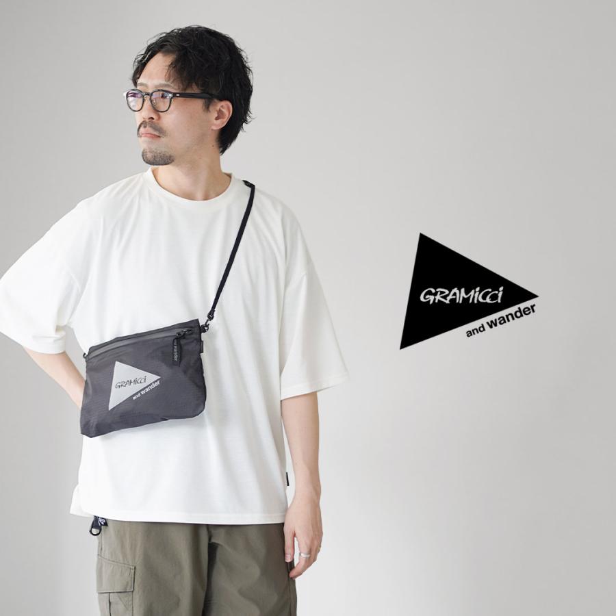 AND WANDER（アンドワンダー） グラミチ ナイロンサコッシュ / ポーチ 撥水 バッグ ナイロン アウトドア レジャー 肩掛け | and wander | 08