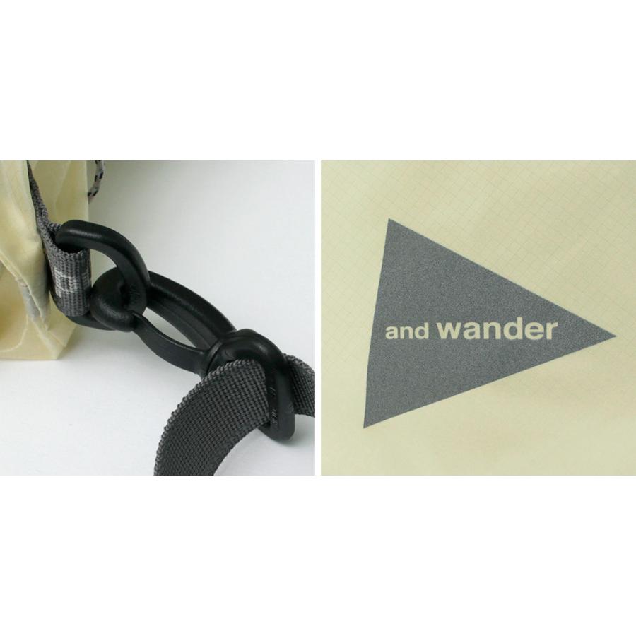 AND WANDER（アンドワンダー） シル トート バッグ 2025年モデル / ショルダーバッグ 斜め掛け 撥水 軽量 パッカブル | and wander | 21