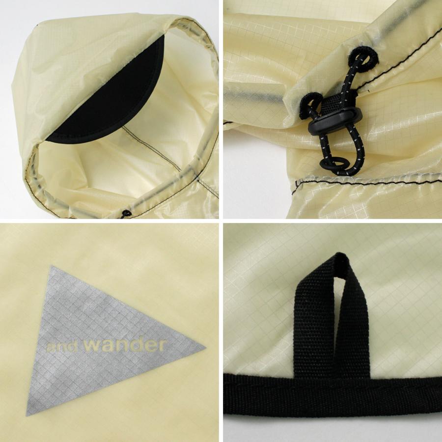 AND WANDER（アンドワンダー） シル ポンチョ / レインコート レインウェア 自転車 雨合羽 アウトドア フェス レジャー | and wander | 15
