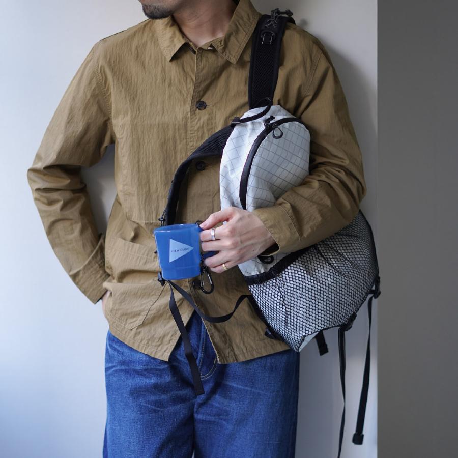 AND WANDER（アンドワンダー） ロゴ PPマグカップ / コップ プラスチック 軽量 アウトドア レジャー キャンプ カラビナ BPAフリー | and wander | 11