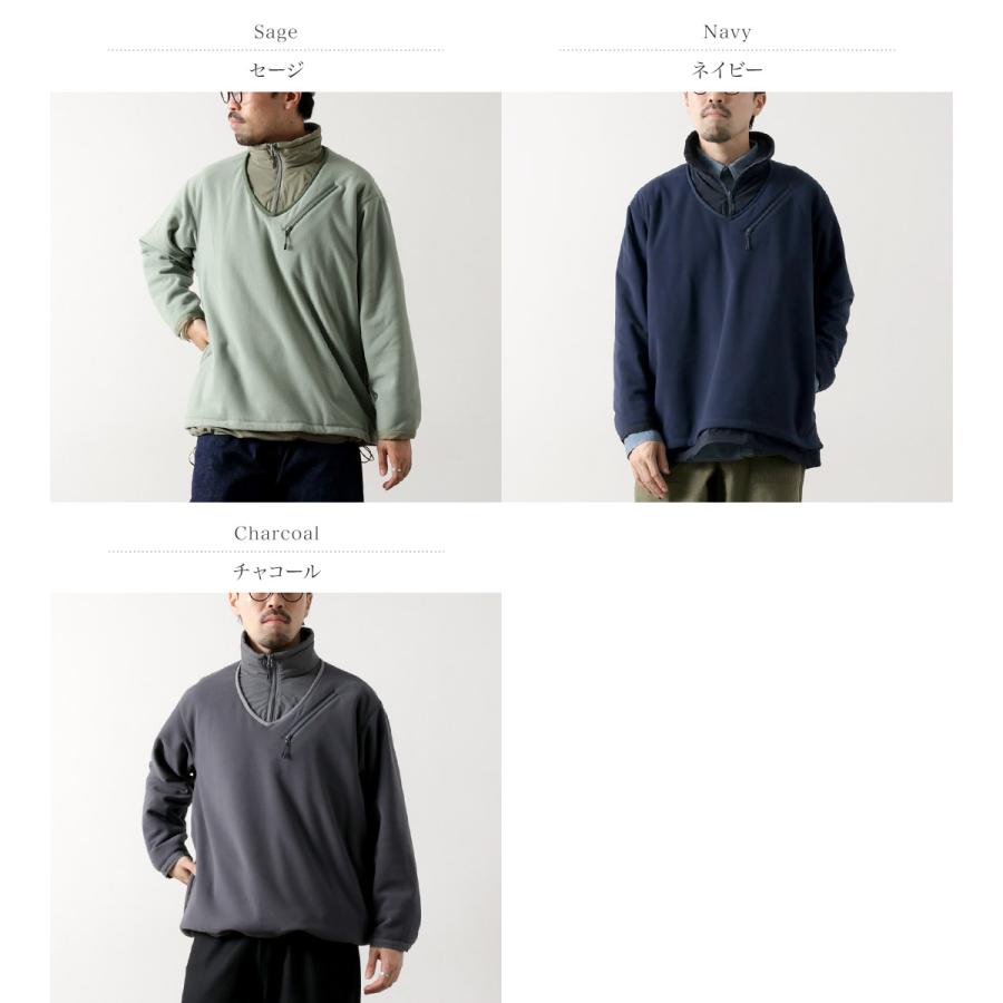 JUGEM（ジュゲム） ナイロンフリースコンビ アノラック / メンズ POLARTEC 保温 軽量 アウトドア NYLON FLEECE COMBI ANORAK | JUGEM | 04