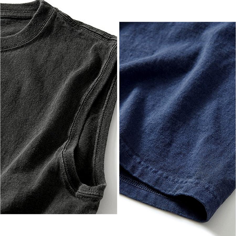 GOOD ON（グッドオン） ノースリーブ Tシャツ / メンズ コットン 無地 ピグメントダイ | GOOD ON | 09