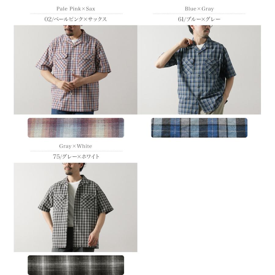 Pendleton（ペンドルトン）半袖チェックシャツ リネン混 Lサイズ PENDLETON PENDLETON（ペンドルトン） オープンカラー シャツ