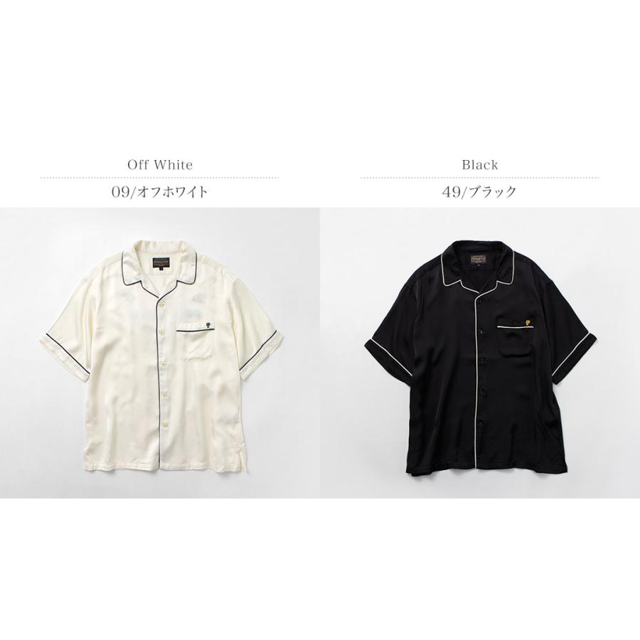 PENDLETON（ペンドルトン） パイピング エンブロイダリー オープンカラーシャツ / 半袖 レーヨン サテン 接触冷感 メンズ レディース | PENDLETON | 03