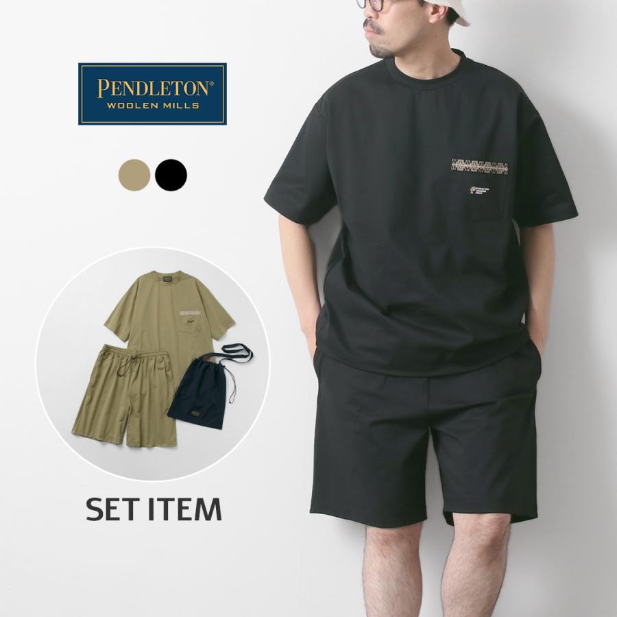 PENDLETON（ペンドルトン） トップス＆ショーツ SET / セットアップ メンズ 半袖 Tシャツ ウエストゴム イージーパンツ | PENDLETON