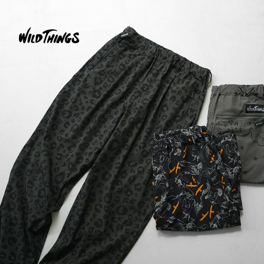 WILDTHINGS（ワイルドシングス） プリント ラックスパンツ / メンズ 総柄 プリント ウエストゴム 総ゴム | WILD THINGS