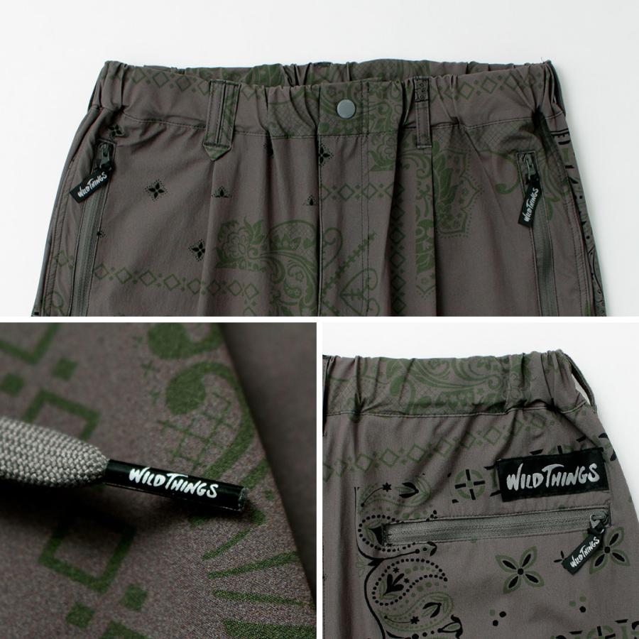 WILDTHINGS（ワイルドシングス） プリント ラックスパンツ / メンズ 総柄 プリント ウエストゴム 総ゴム | WILD THINGS | 18