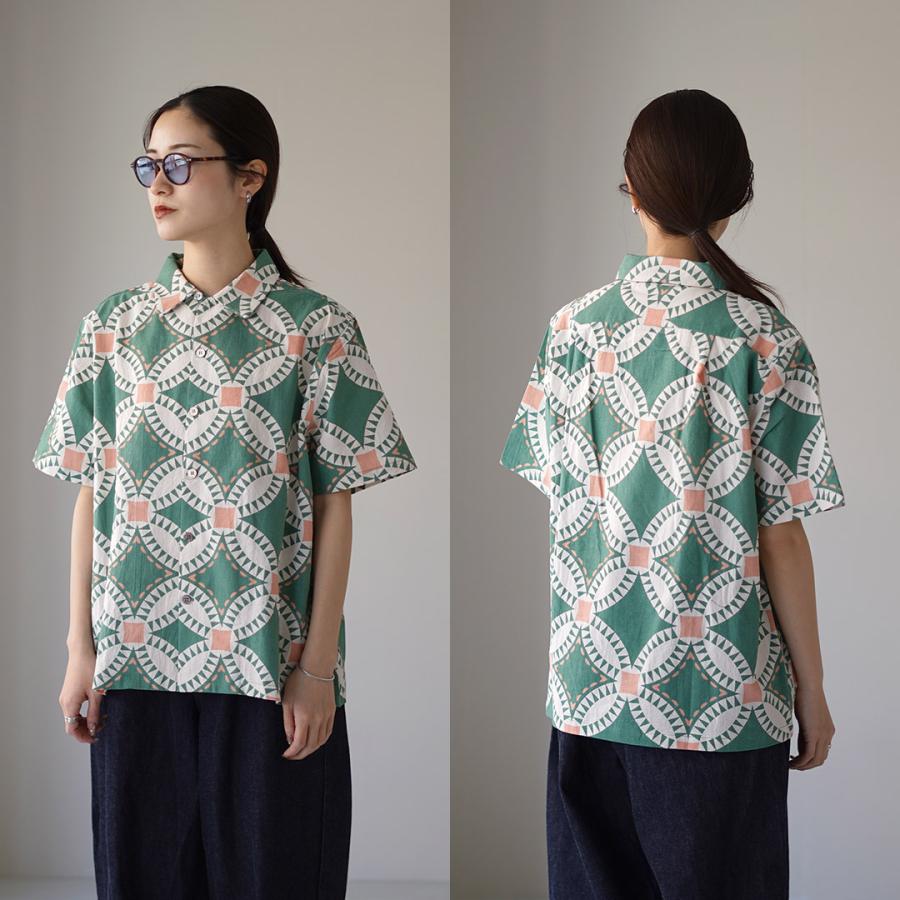 HAVE A GRATEFUL DAY（ハブアグレイトフルデイ） オープンカラー S/S シャツ ヴィンテージ キルトプリント / メンズ レディース | HAVE A GOOD DAY | 14