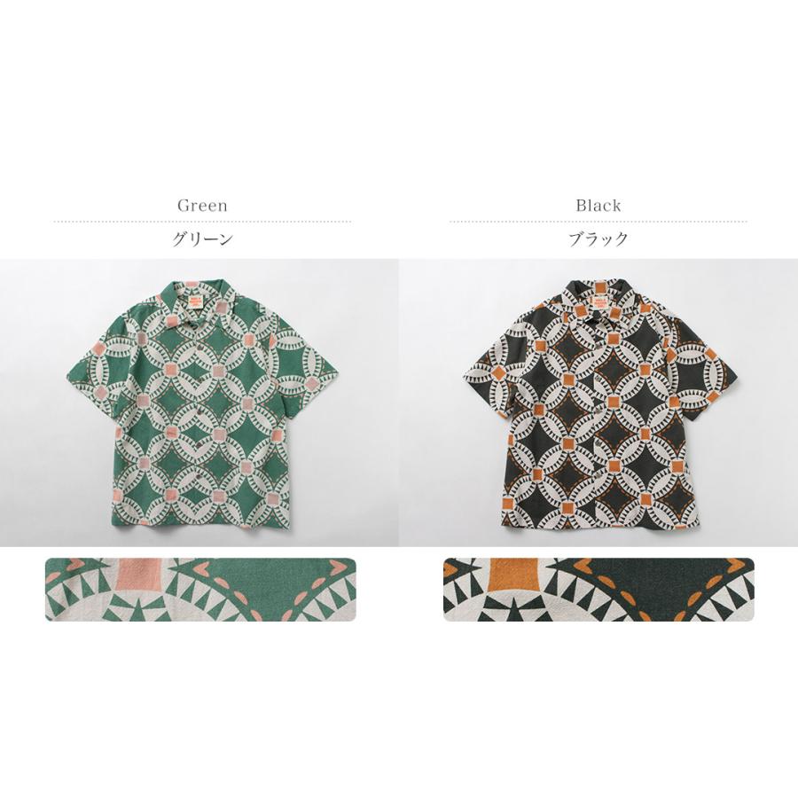 HAVE A GRATEFUL DAY（ハブアグレイトフルデイ） オープンカラー S/S シャツ ヴィンテージ キルトプリント / メンズ レディース | HAVE A GOOD DAY | 03